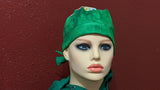 Scrub Cap With Button Option - Green Gardens