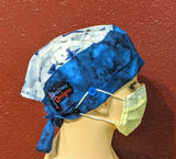 Scrub Cap With Button Option - Polar Bears